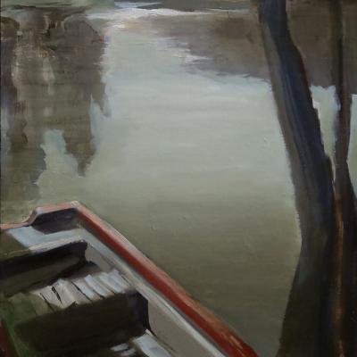 La barque (huile, 40x80)